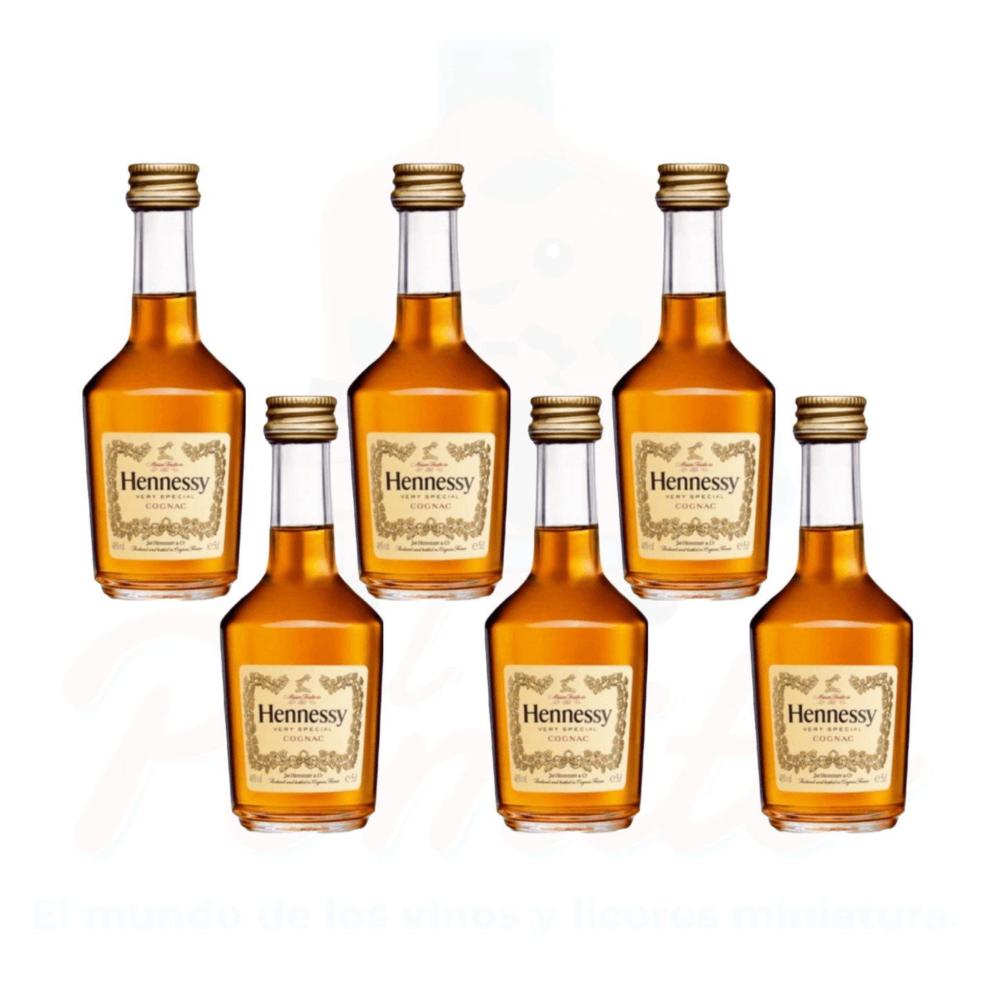 (6 Piezas) Mini Cogñac Hennessy Very Special 30 ml.
