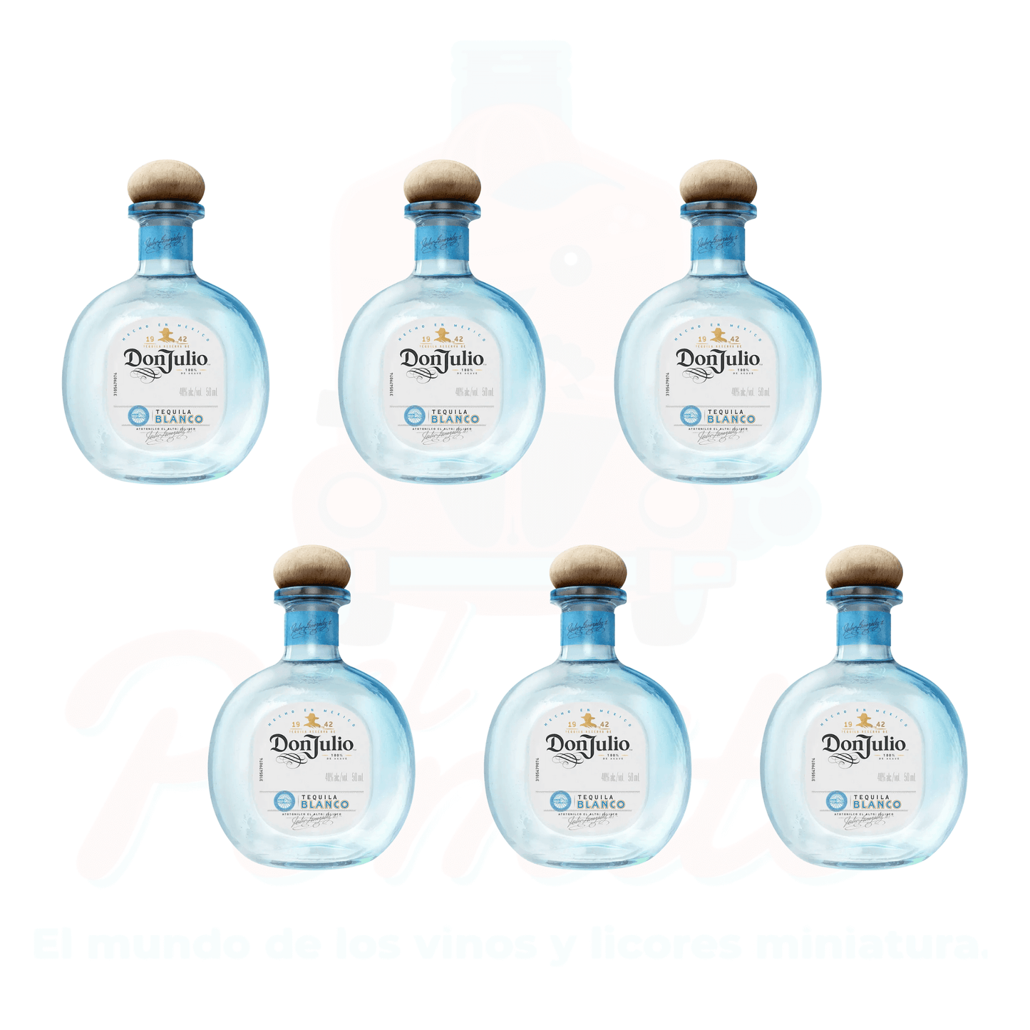 (6 Piezas) Mini Tequila Don Julio Blanco 50 ml.