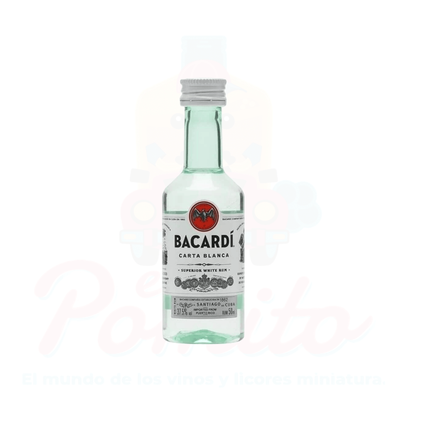 Mini Ron Bacardi Blanco 50ml.