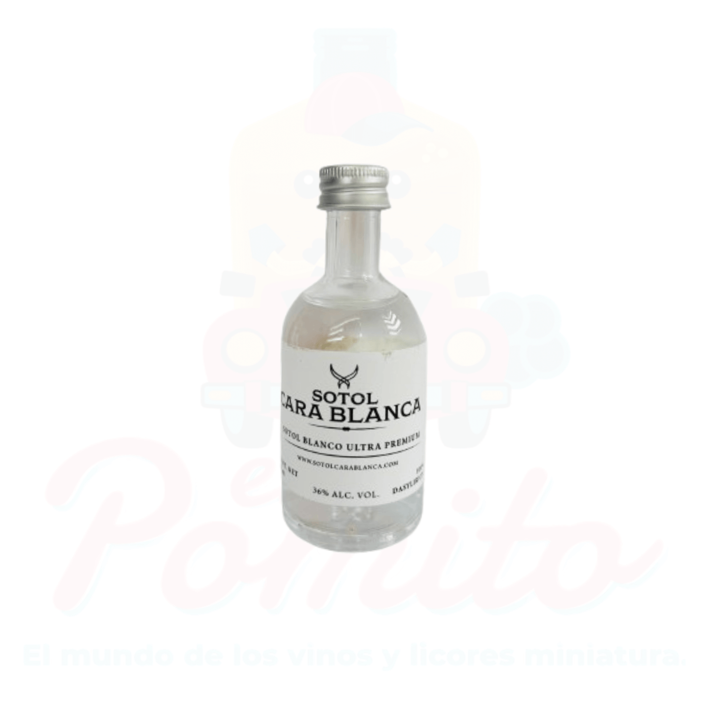 Mini Destilado Sotol Cara Blanca 50ml.