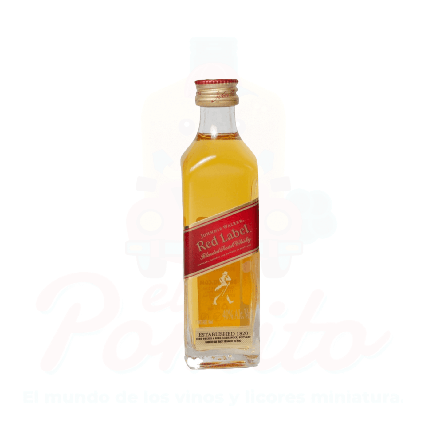 Mini Whisky Johnnie Walker Red Label 50 ml. Vidrio