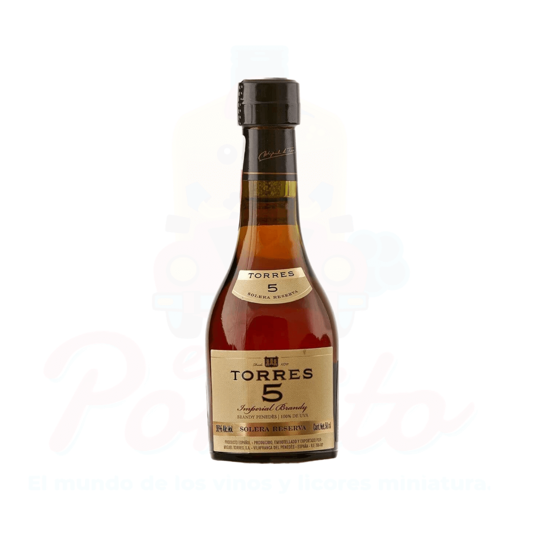 Mini Brandy Torres 5, 50 ml.