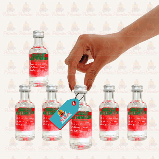 (6 Piezas) Mini Vodka Absolut Watermelon 50 ml.