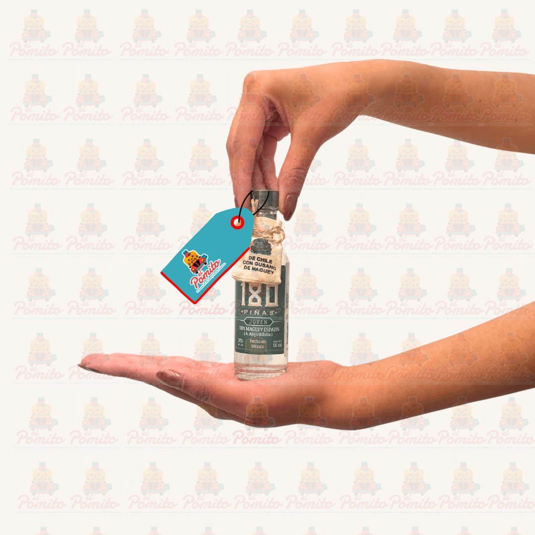 Mini Mezcal Artesanal 180 Piñas Joven 50ml.