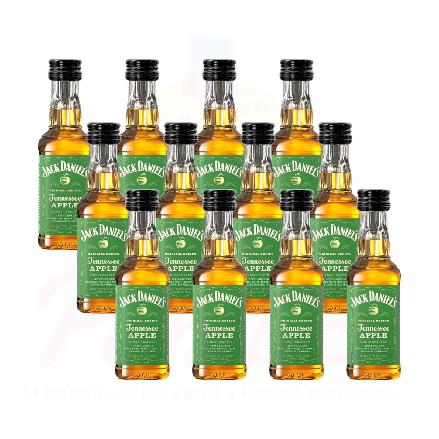 (12 piezas) Mini Whisky Jack Daniels Apple 50 ml.