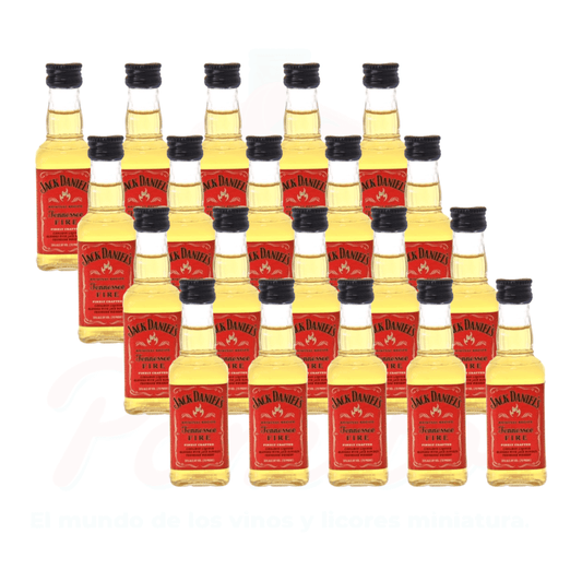 (20 Piezas) Mini Whisky Jack Daniels Fire 50 ml.