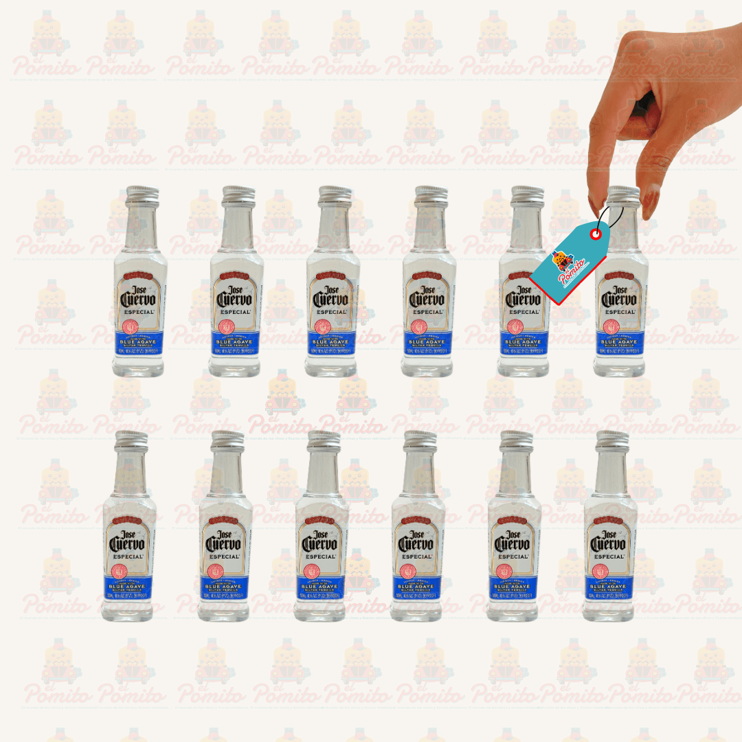 (12 Piezas) Mini Tequila Jose Cuervo Especial Silver 50 ml.