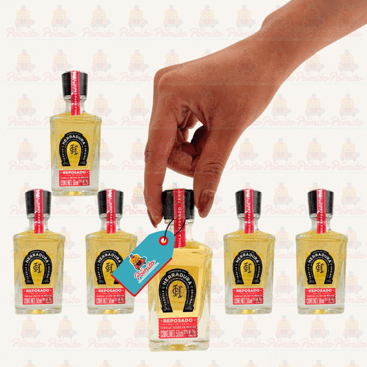 (6 Piezas) Mini Tequila Herradura reposado 50 ml.