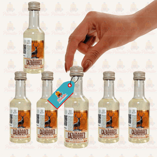 (6 Piezas) Mini Tequila Cazadores 50 ml.