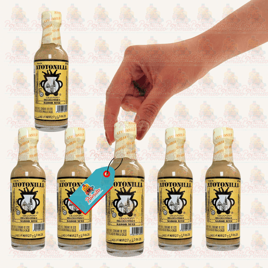 (6 Piezas) Mini Rompope Atotonilli Sabor Nuez 50 ml.