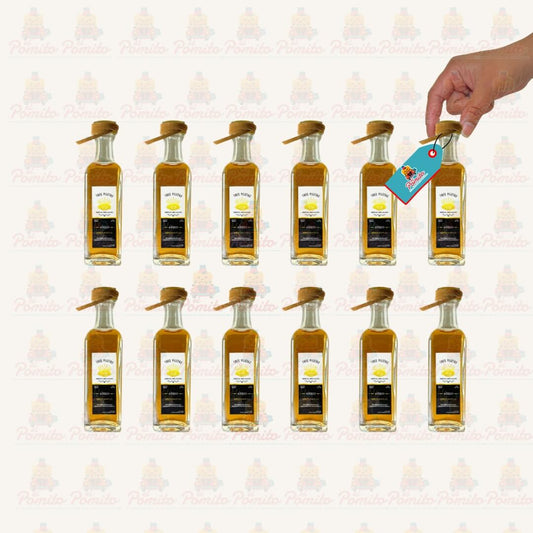 (12 Piezas) Mini Mezcal Artesanal Tres Piletas Añejo 60 ml.