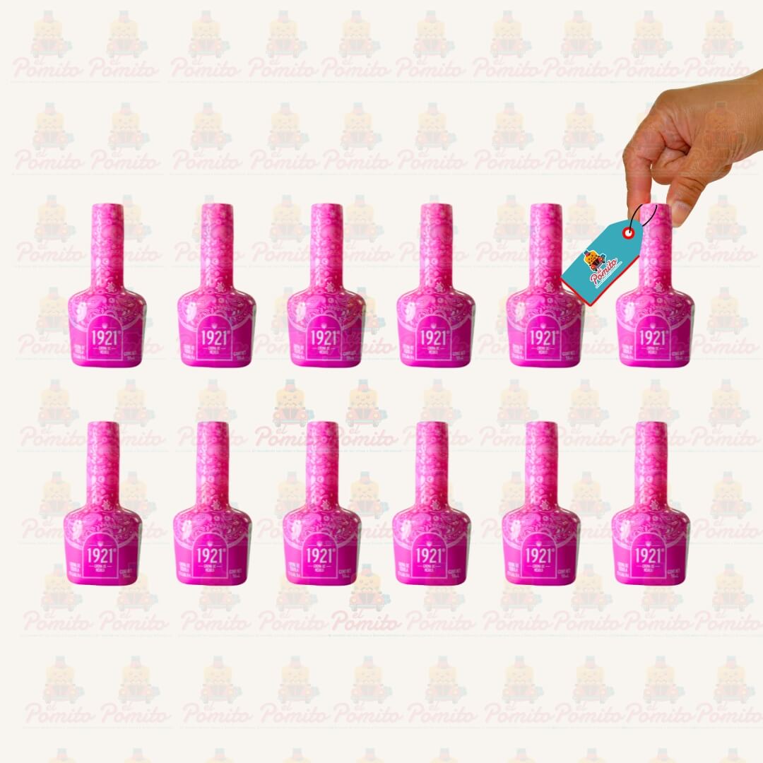 (12 piezas) Mini Crema de Tequila 1921 Rosa 50ml.