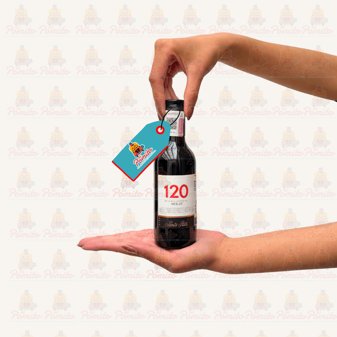 Mini Vino Tinto Santa Rita 120 Reserva Especial Merlot 187 ml.