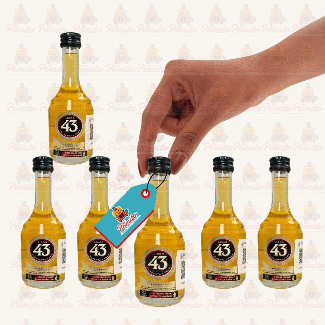 (6 Piezas) Mini Licor 43, 50 ml.