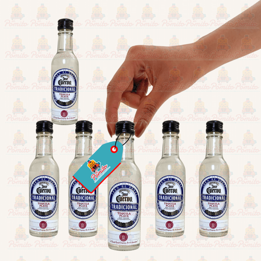 (6 Piezas) Mini Tequila Jose Cuervo Tradicional Plata 50 ml.