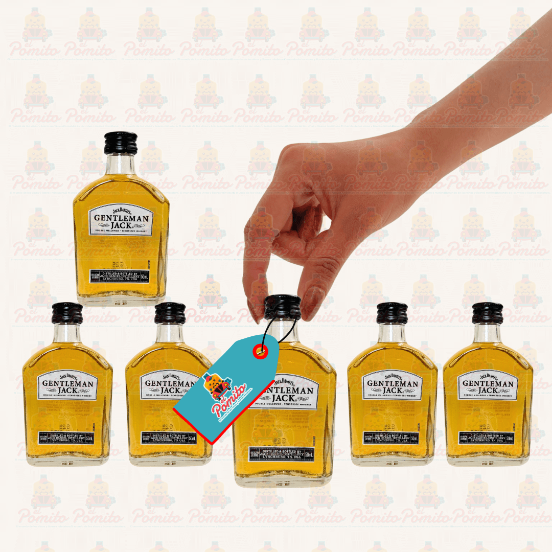 (6 Piezas) Mini Whisky Jack Daniels Gentleman 50 ml.