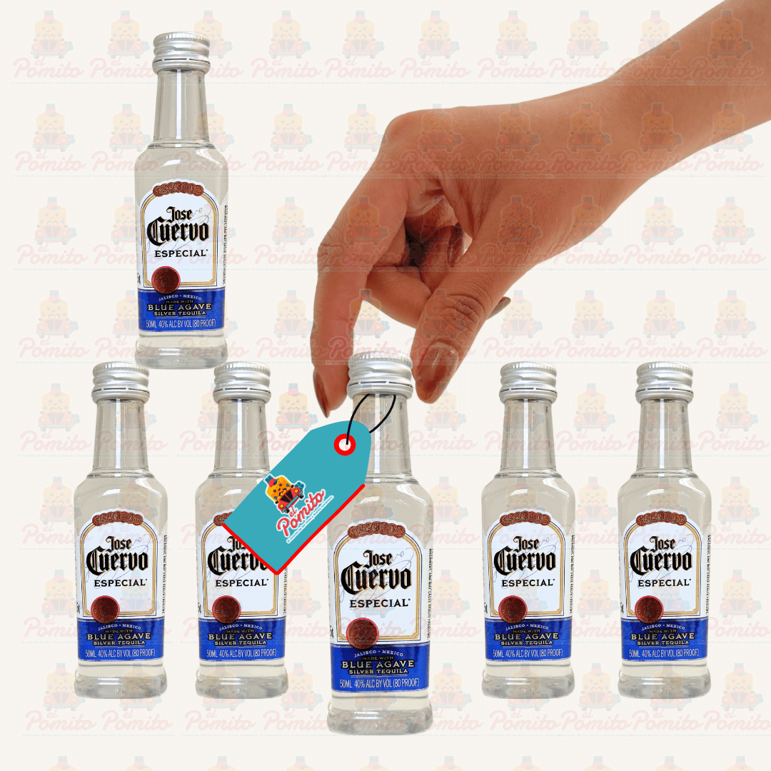 (6 Piezas) Mini Tequila Jose Cuervo Especial Silver 50 ml.