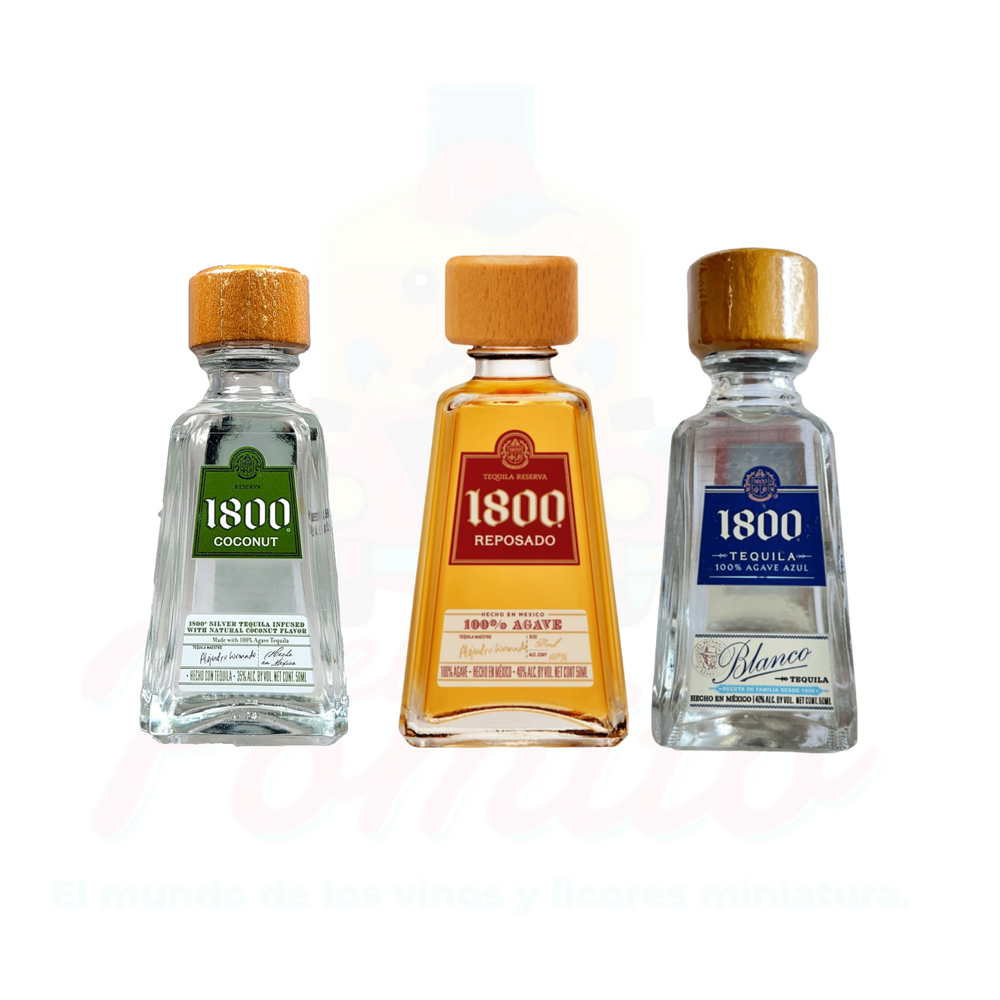 Mini Colección Tequila 1800, 50 ml.