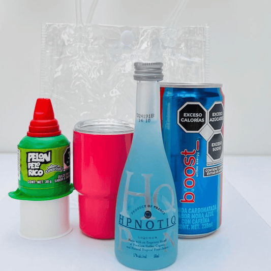 Mini Kit Bufandita Azul (Con Mini Termo)