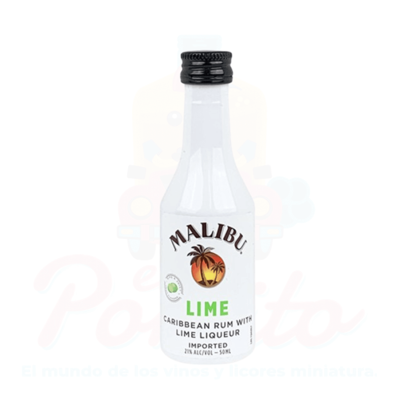 Mini Ron Malibu Lime 50ml.