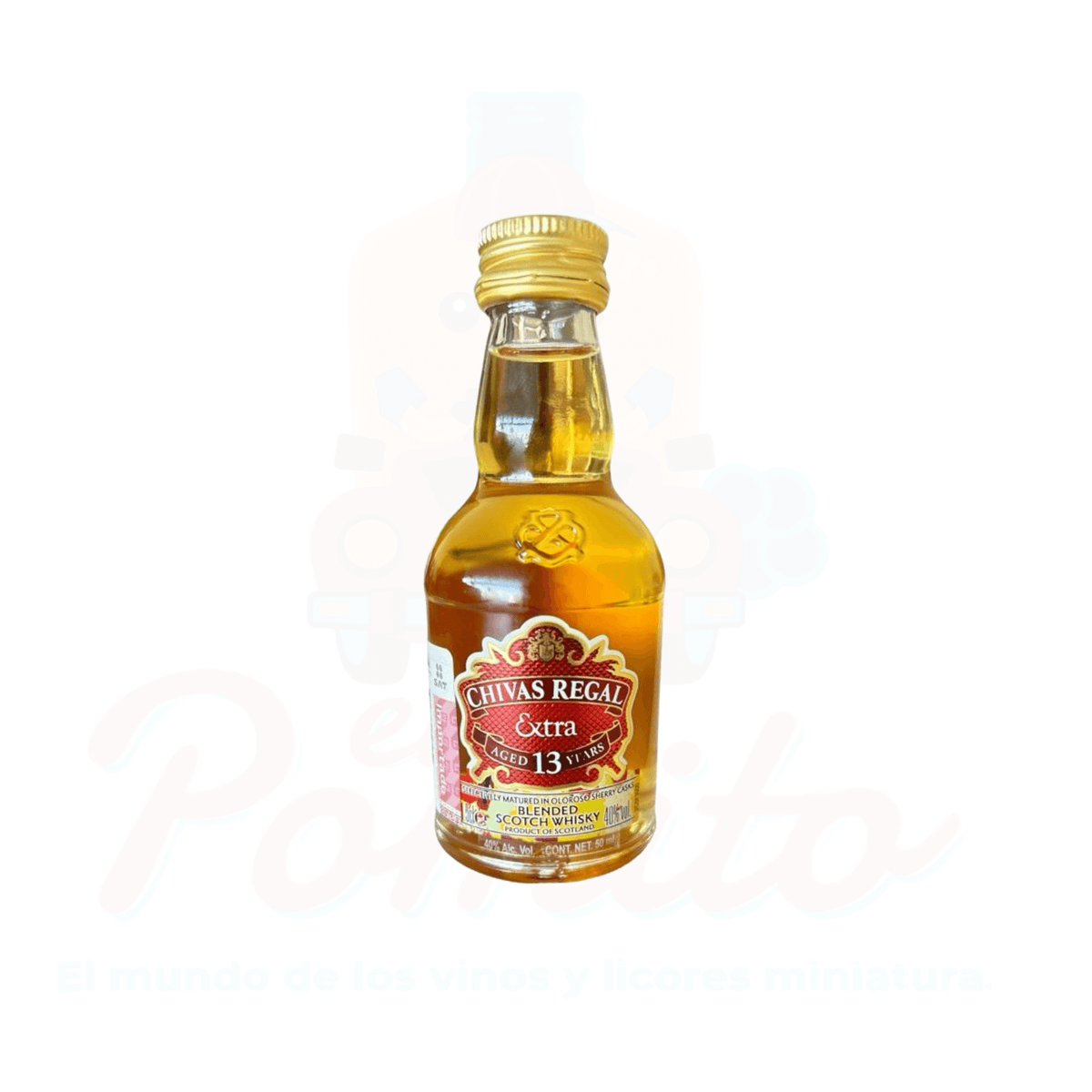 Mini Whisky Chivas 13 50 ml. Terminado en Barricas de Jerez
