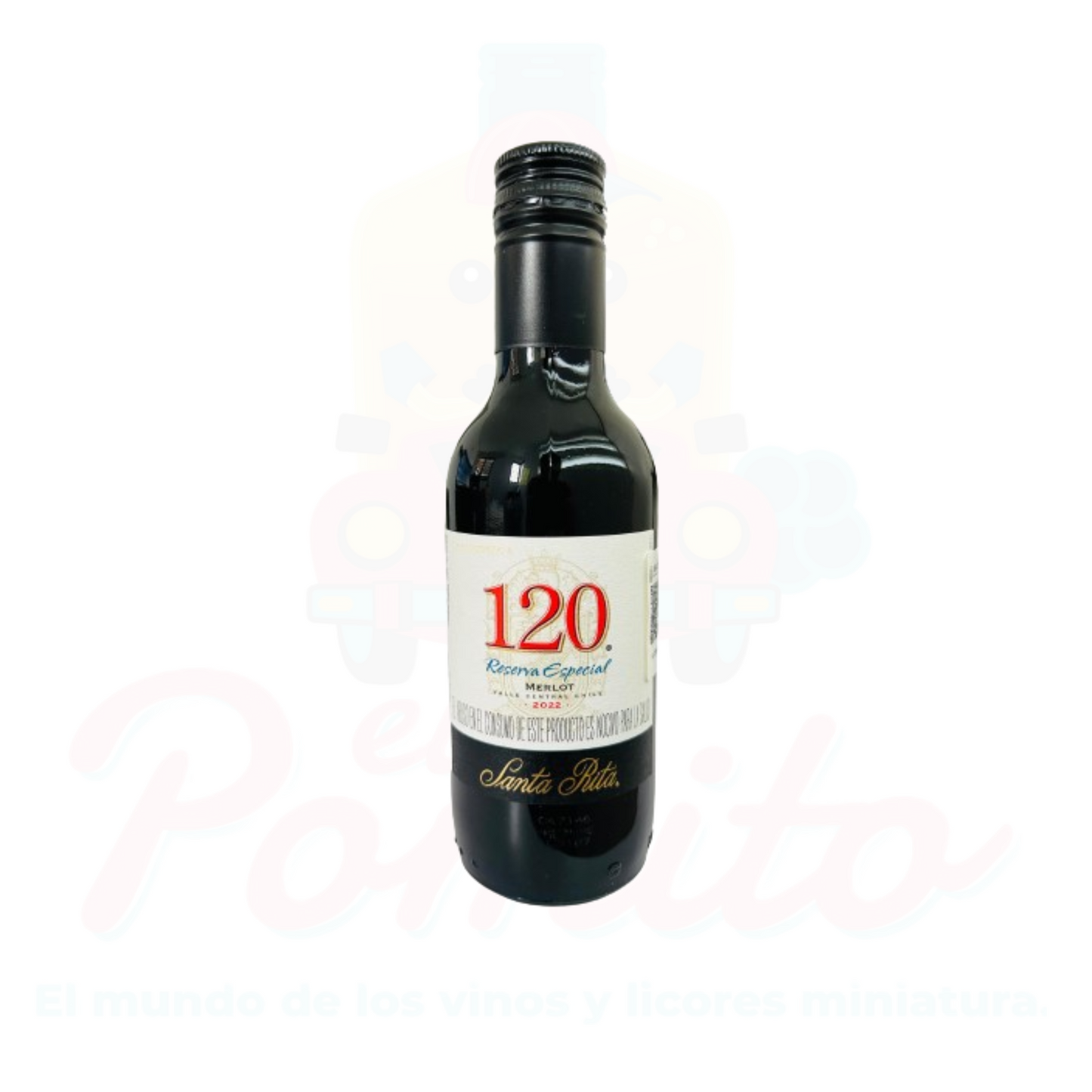 Mini Vino Tinto Santa Rita 120 Reserva Especial Merlot 187 ml.